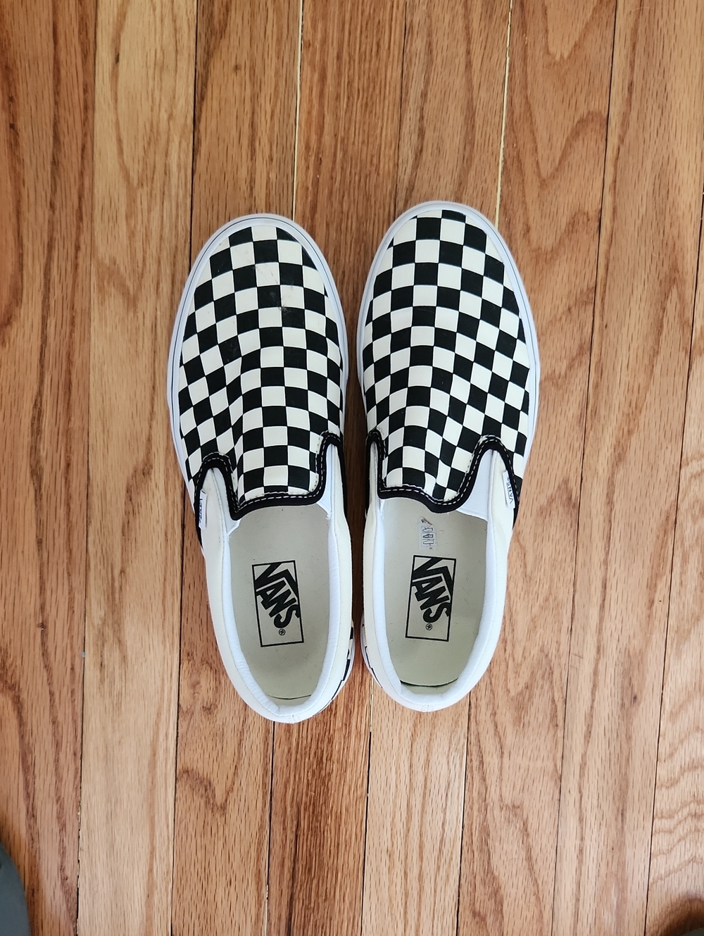 Vans Black And Whtie Checkered Slip Ons Mens Size 8 / Women's 9.5